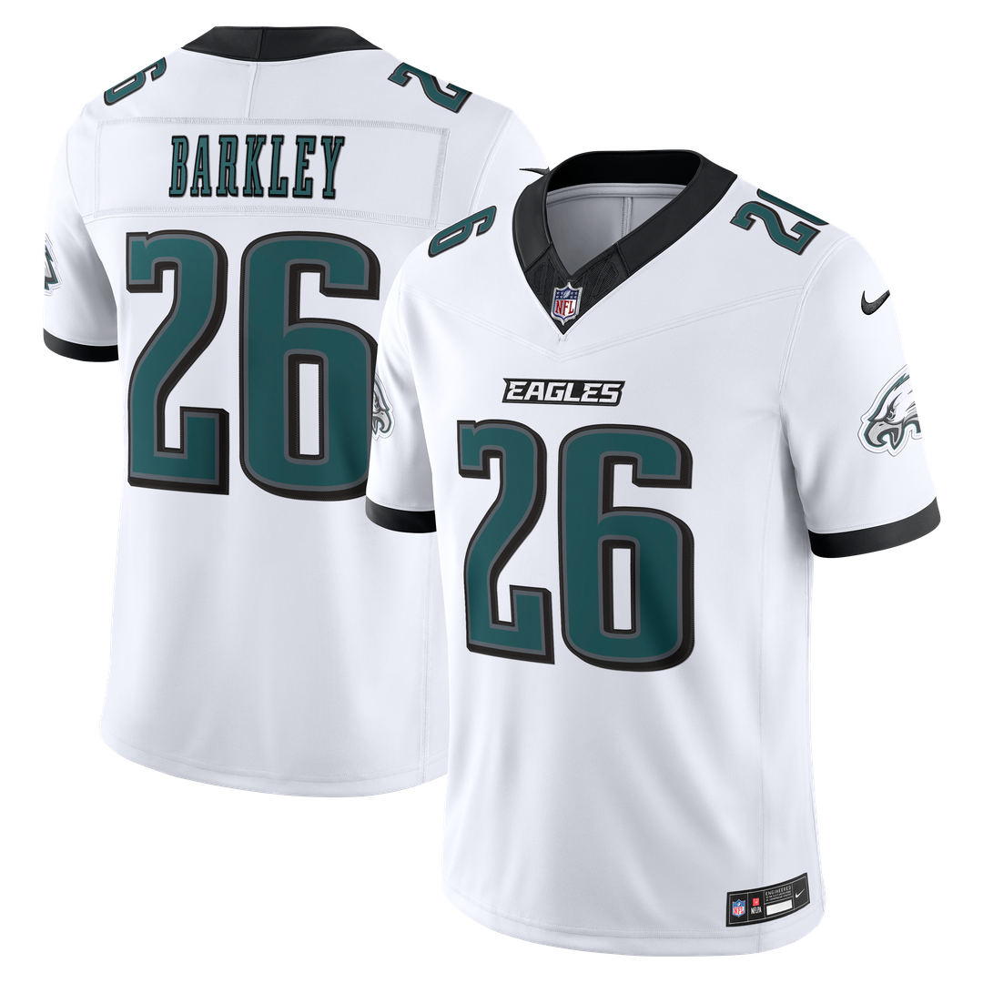 Saquon Barkley Philadelphia Eagles White Vapor F.U.S.E. Stitched Limited Jersey