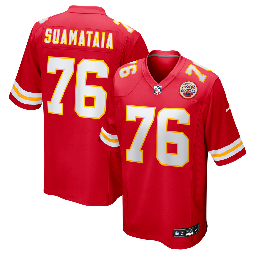 Kingsley Suamataia Kansas City Chiefs Red Game Jersey