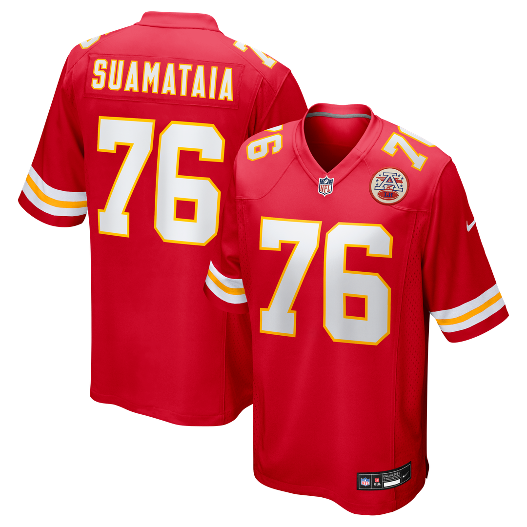 Kingsley Suamataia Kansas City Chiefs Red Game Jersey