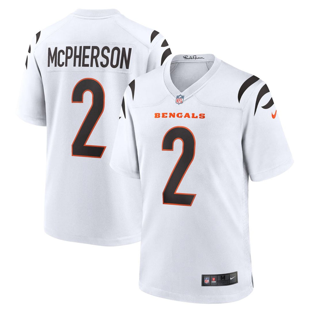Evan McPherson Cincinnati Bengals White Game Player Jersey