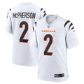 Evan McPherson Cincinnati Bengals White Game Player Jersey