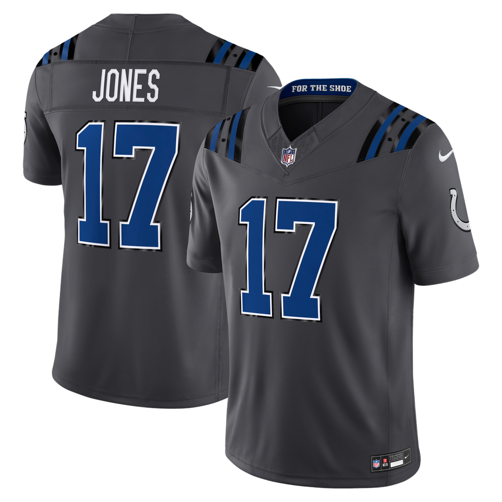 Daniel Jones Indianapolis Colts Anthracite 2026 Rivalries Collection Stitched Limited Jersey