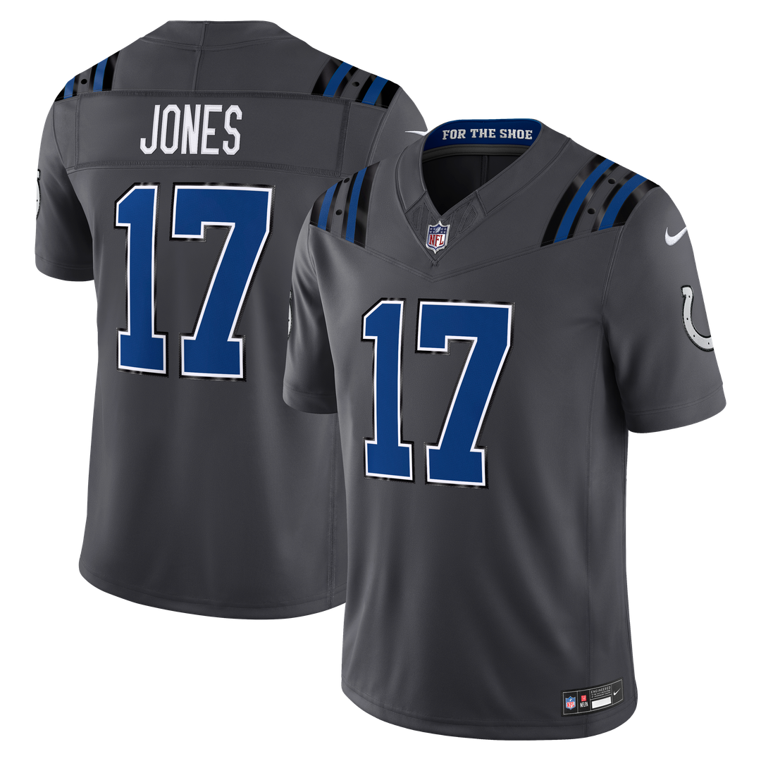 Daniel Jones Indianapolis Colts Anthracite 2026 Rivalries Collection Stitched Limited Jersey