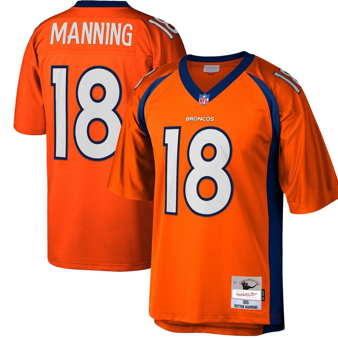 Peyton Manning Denver Broncos Orange Big & Tall 2015 Retired Player Replica Jersey