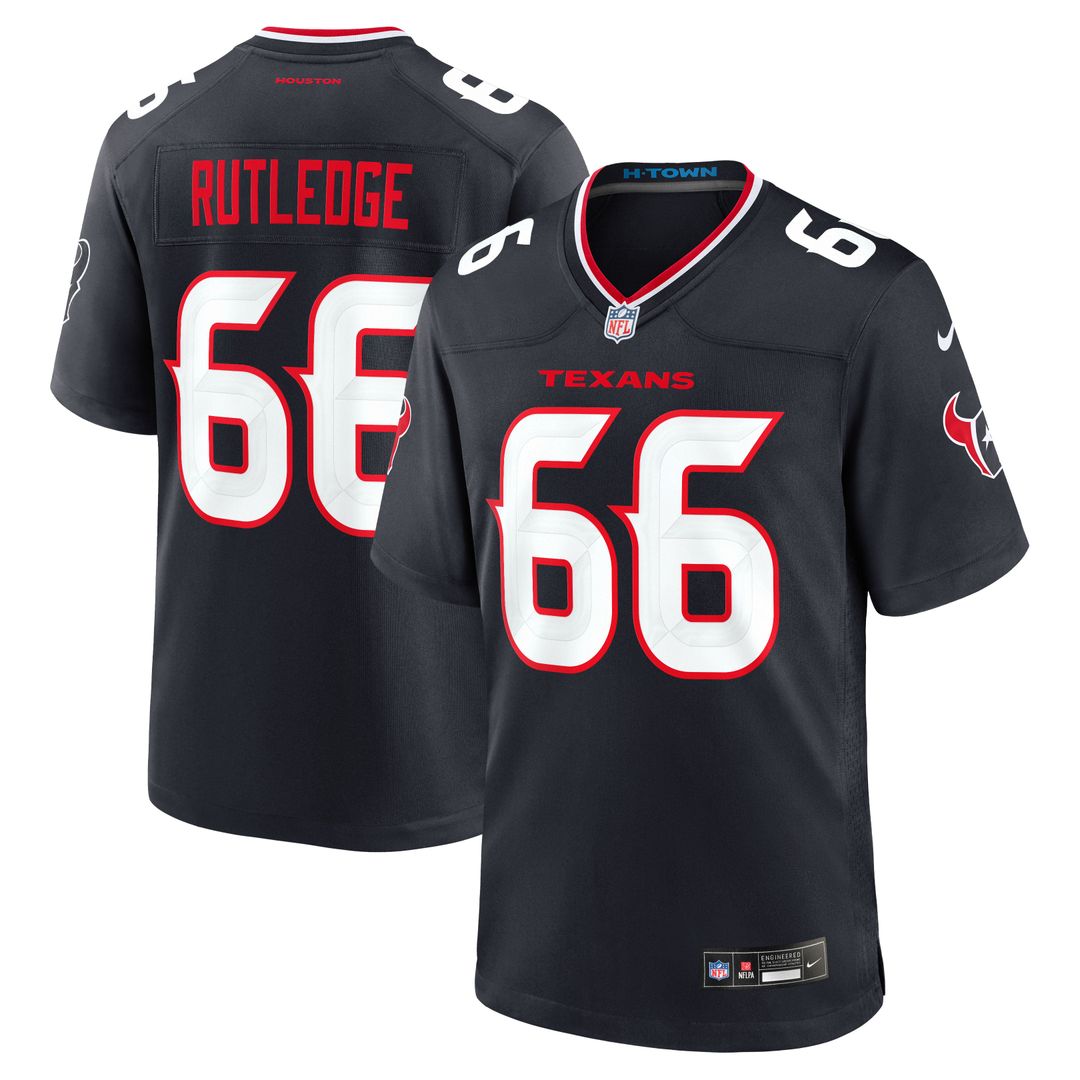 Keylan Rutledge Houston Texans Navy Team Game Jersey