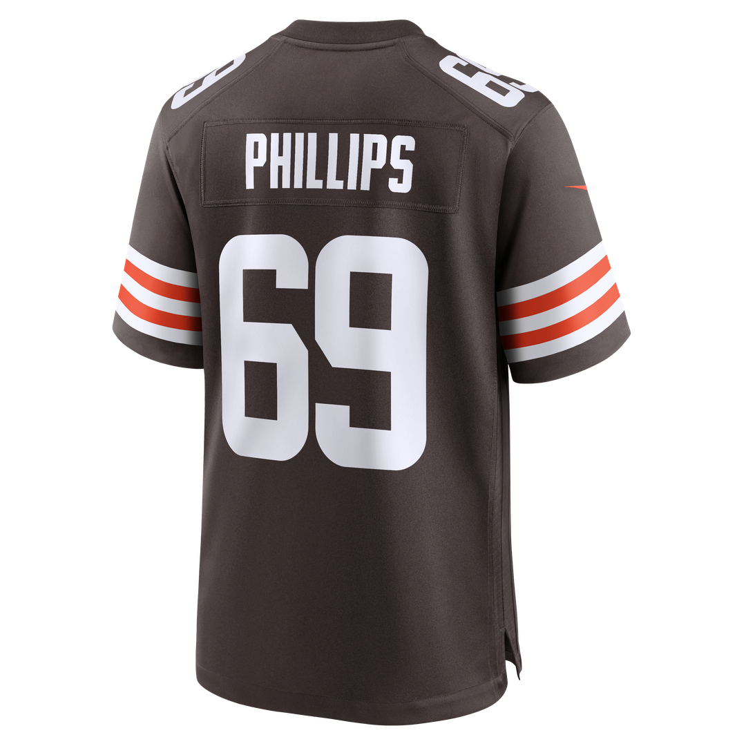 Tyre Phillips Cleveland Browns Brown Team Game Jersey