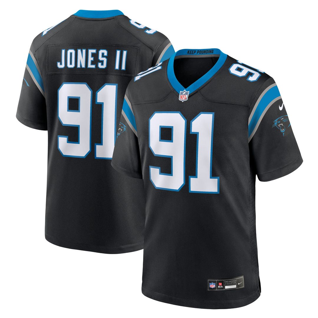 Patrick Jones II Carolina Panthers Black Team Game Jersey