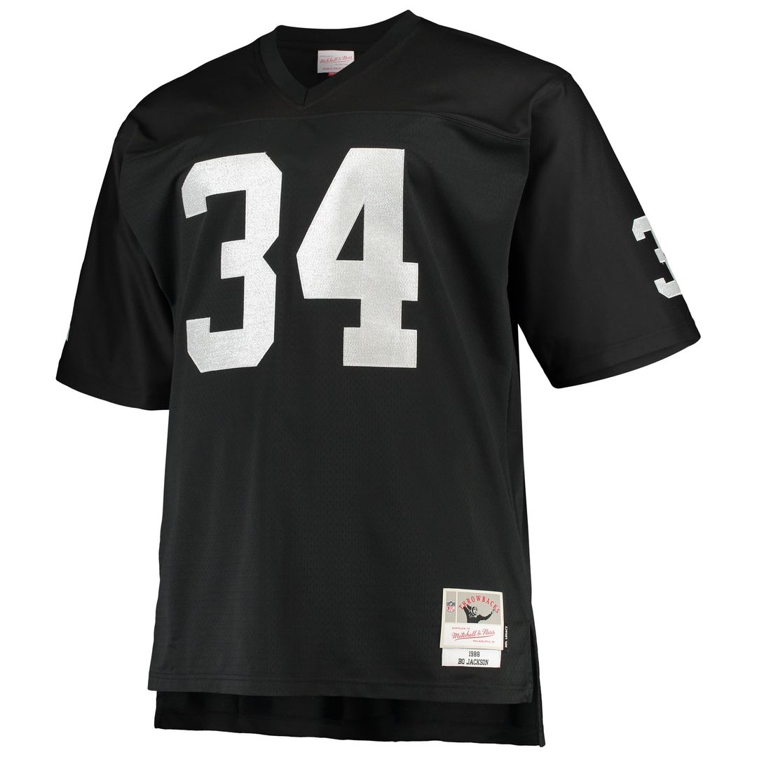 Bo Jackson Las Vegas Raiders Black Big & Tall 1988 Retired Player Replica Jersey