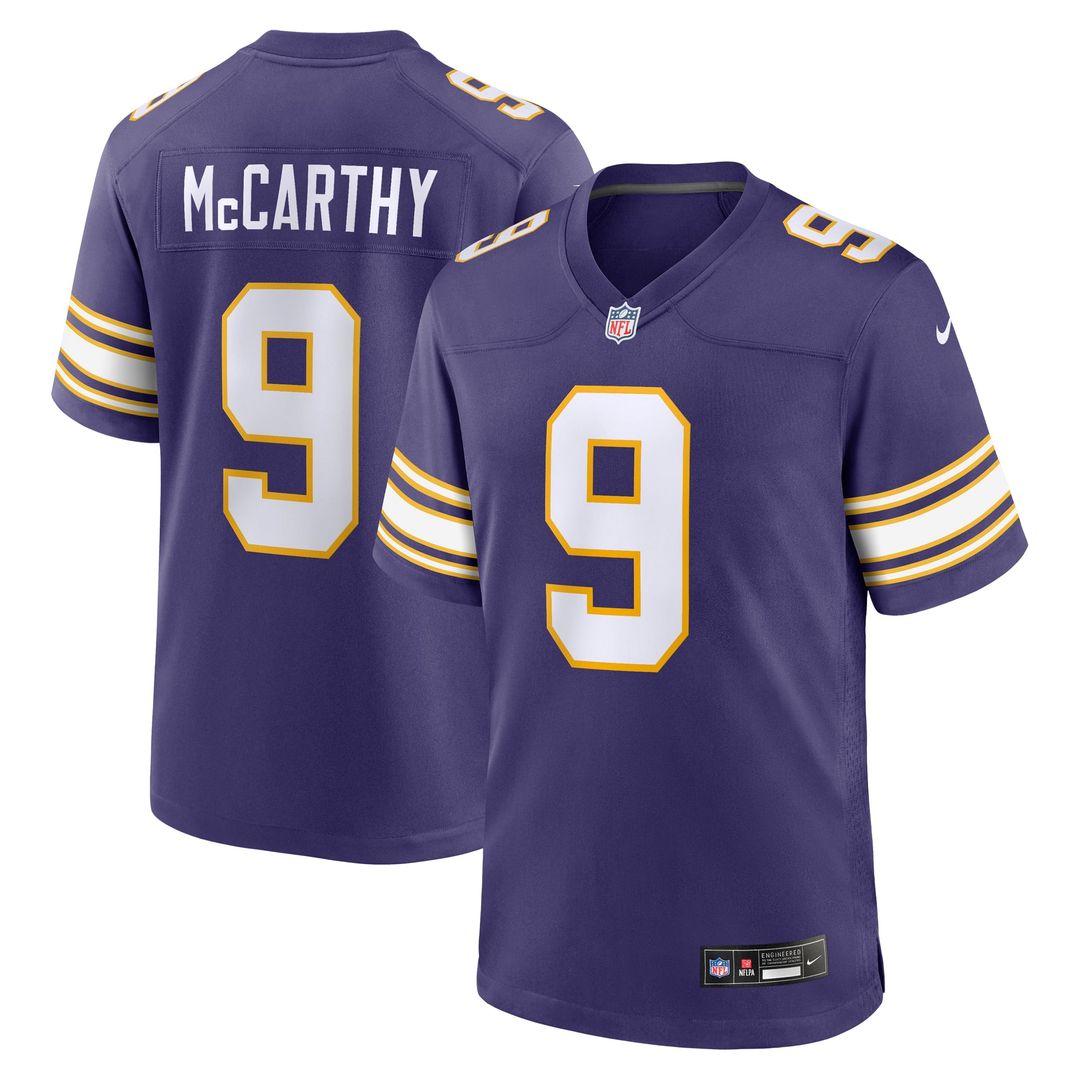 J.J. McCarthy Minnesota Vikings Purple 2nd Alternate Player Game Jersey