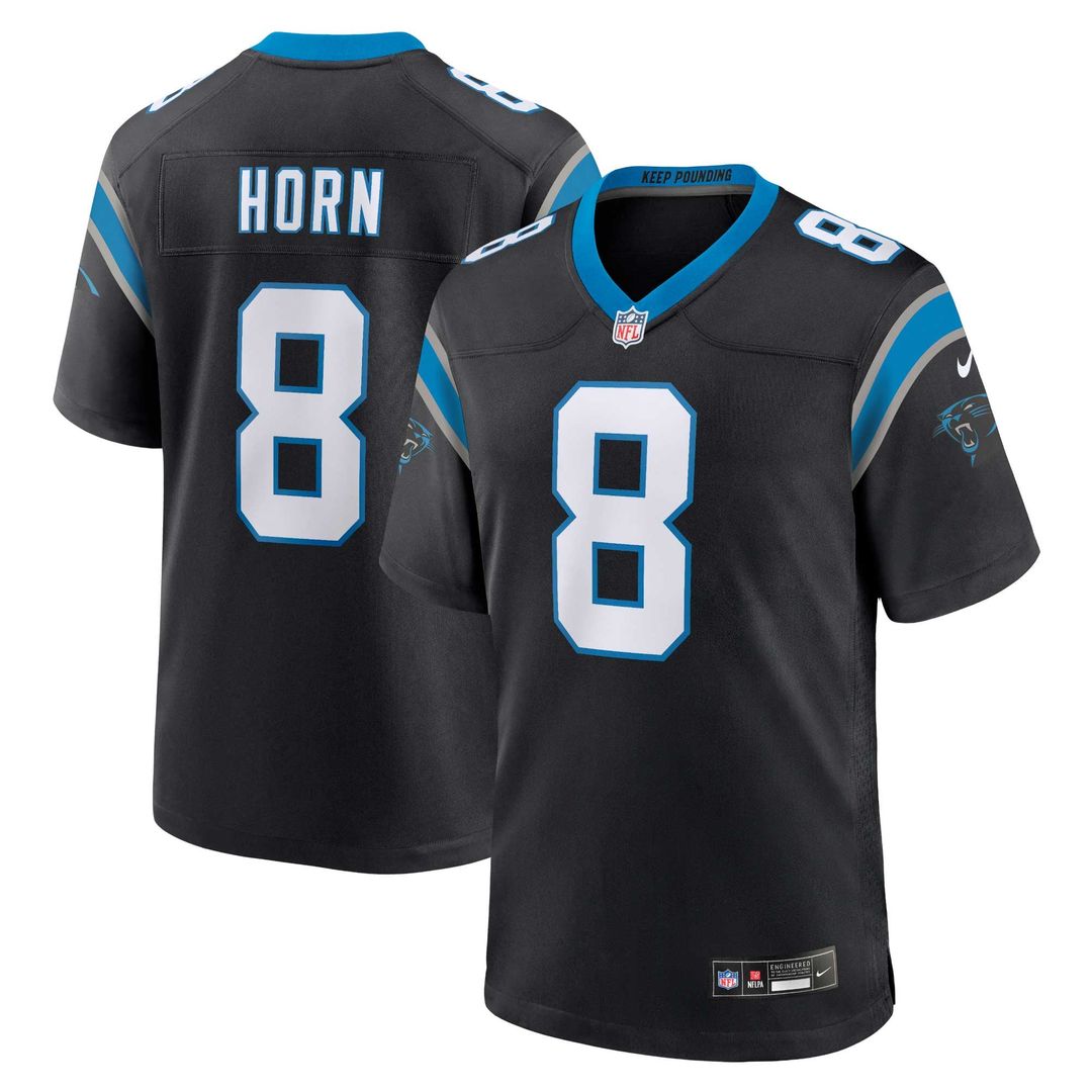 Jaycee Horn Carolina Panthers Black Game Jersey