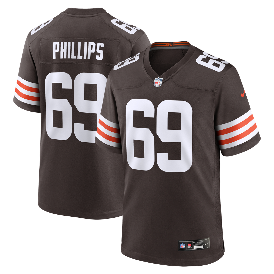 Tyre Phillips Cleveland Browns Brown Team Game Jersey