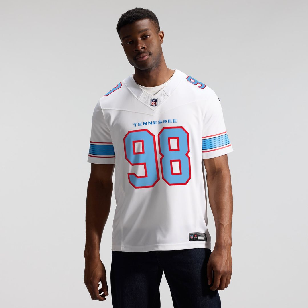 Jeffery Simmons Tennessee Titans White Vapor F.U.S.E. Stitched Limited Jersey