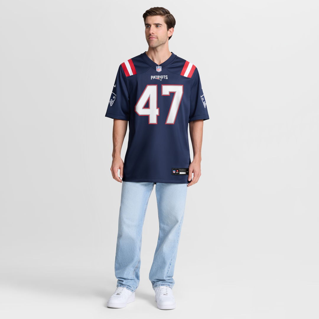 Julian Ashby New England Patriots Navy Team Game Jersey