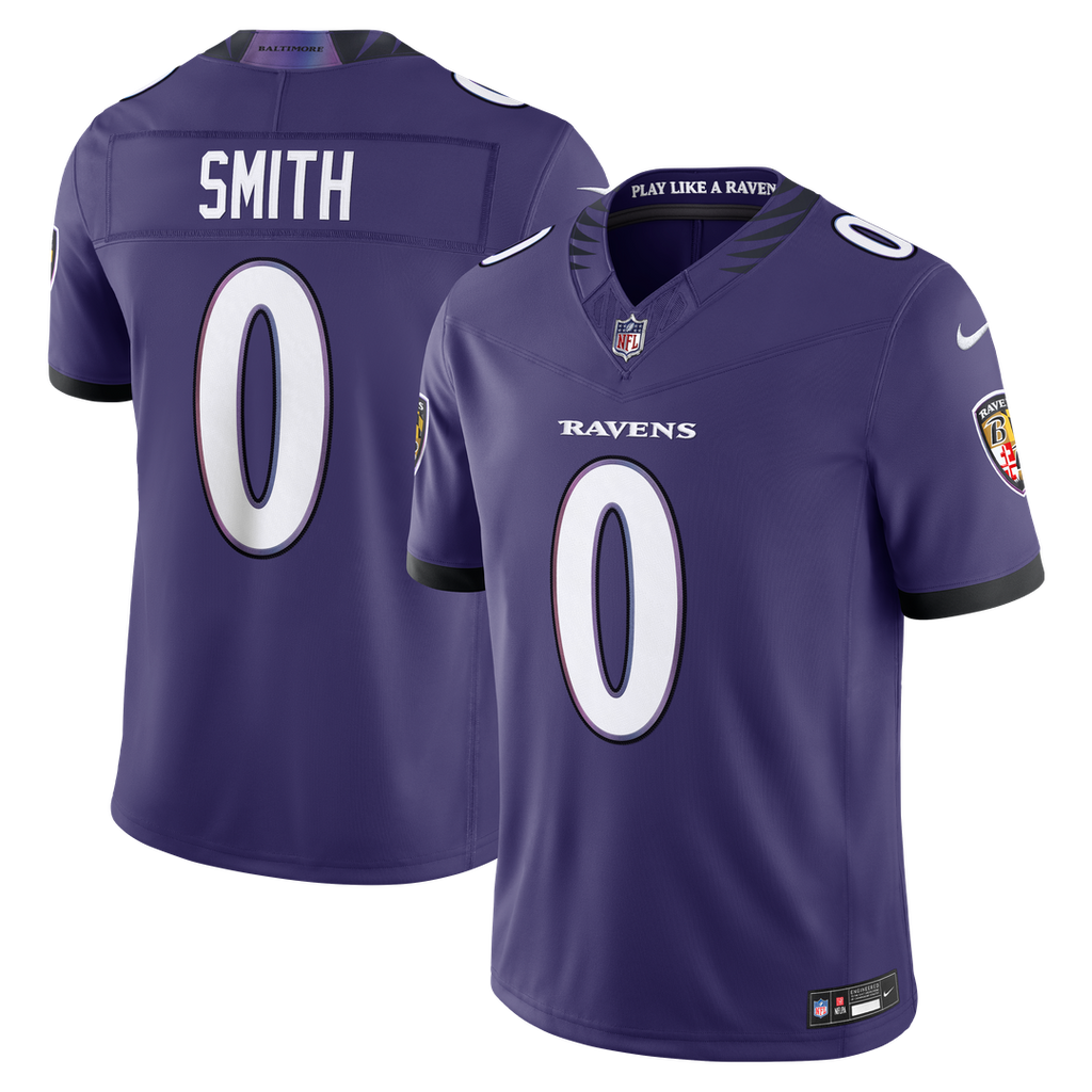 Roquan Smith Baltimore Ravens Purple Team Vapor F.U.S.E. Stitched Limited Jersey