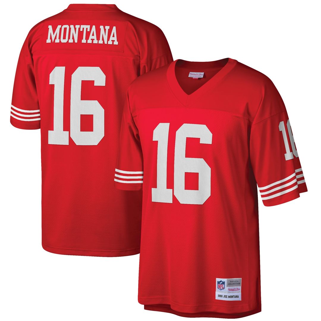 Joe Montana San Francisco 49ers Scarlet Big & Tall 1990 Retired Player Replica Jersey