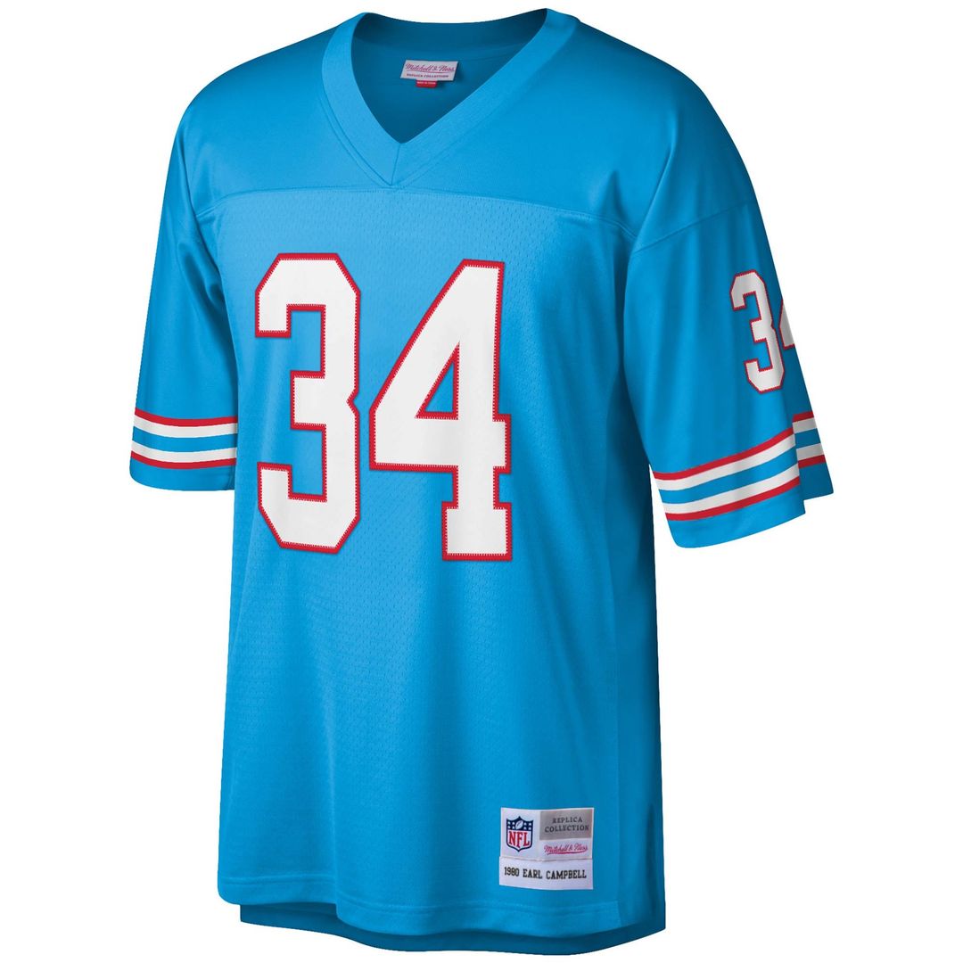 Earl Campbell Houston Oilers Light Blue Legacy Replica Jersey