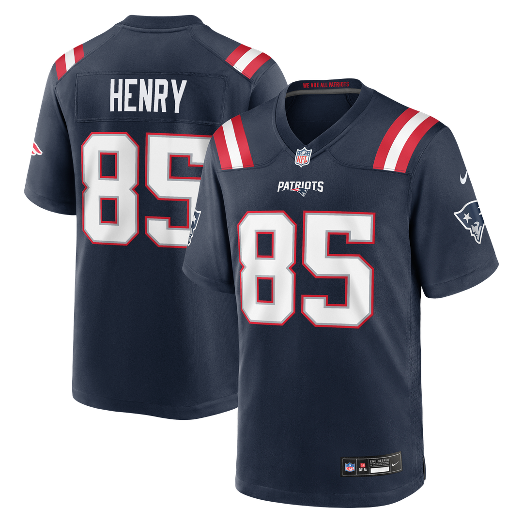 Hunter Henry New England Patriots Navy Team Game Jersey