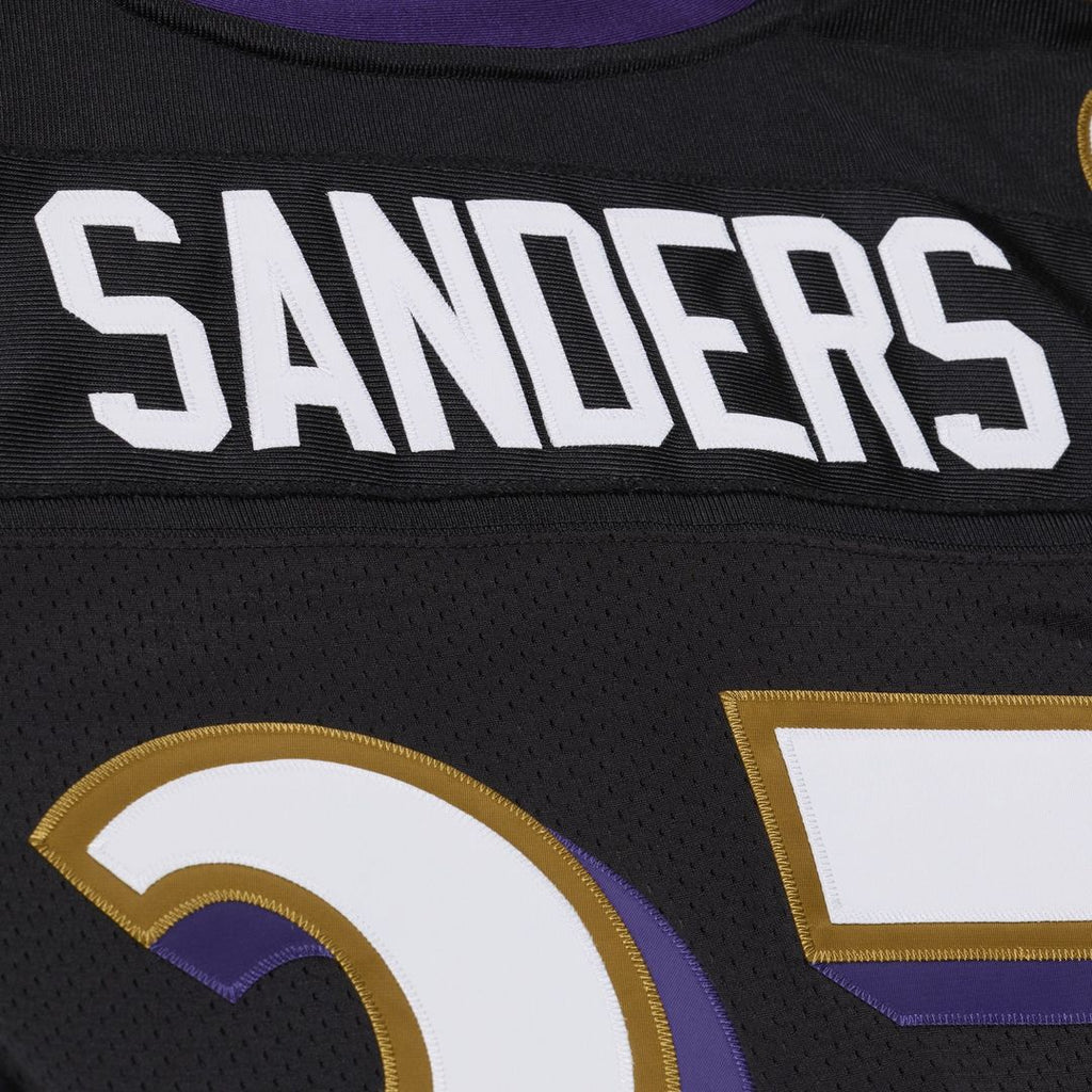 Deion Sanders Baltimore Ravens Black 2005 Authentic Throwback Jersey