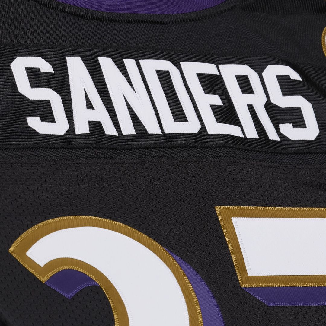 Deion Sanders Baltimore Ravens Black 2005 Authentic Throwback Jersey