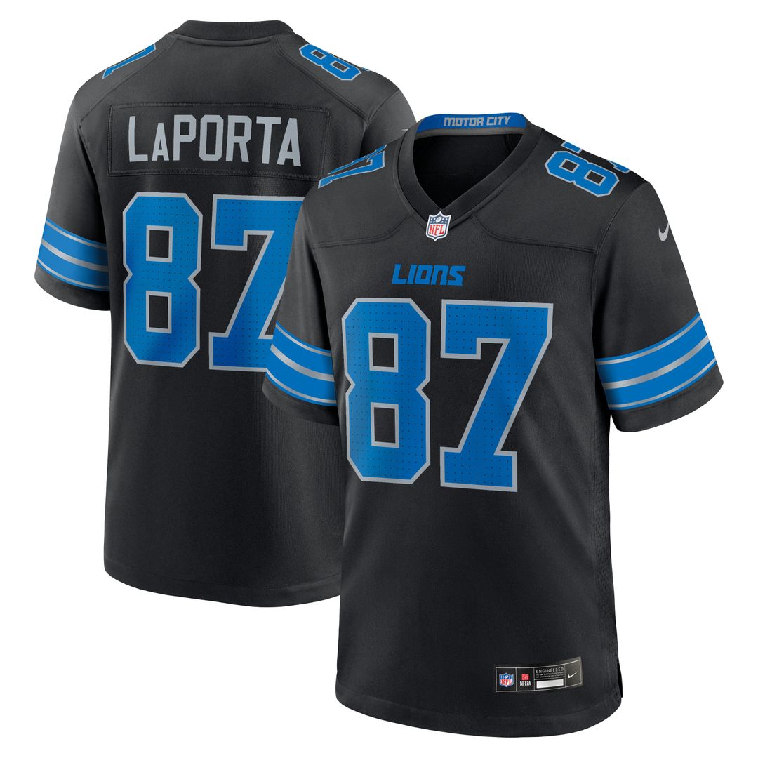 Sam LaPorta Detroit Lions Blue Game Jersey