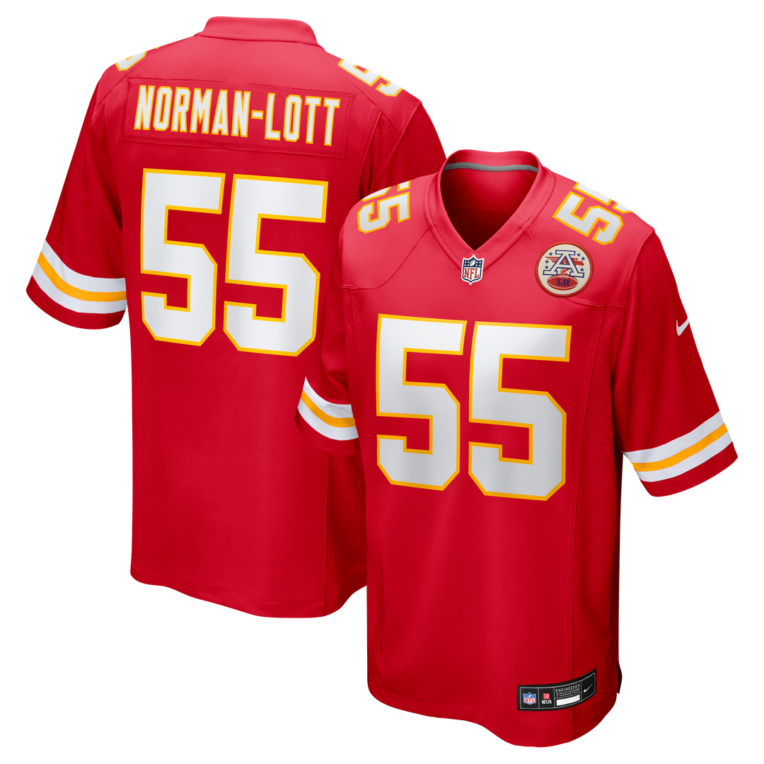 Omarr Norman-Lott Kansas City Chiefs Red Team Game Jersey