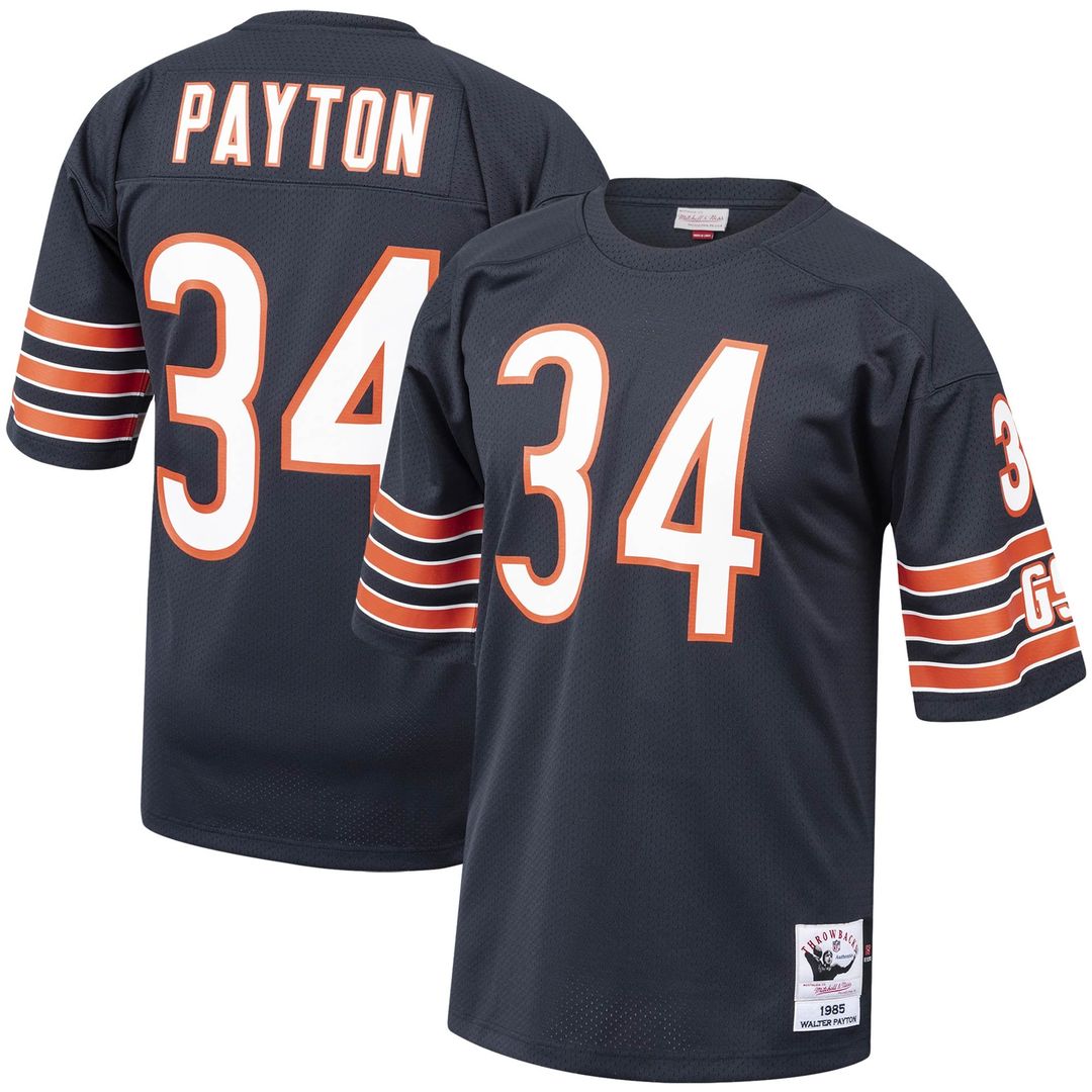 Walter Payton Chicago Bears 1985 Navy Authentic Throwback Retired Player Jersey