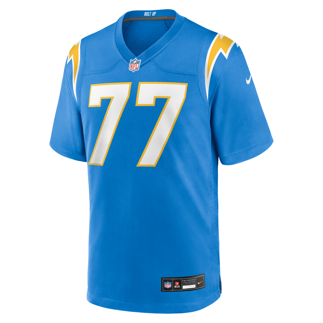 Travis Burke Los Angeles Chargers Powder Blue Team Game Jersey