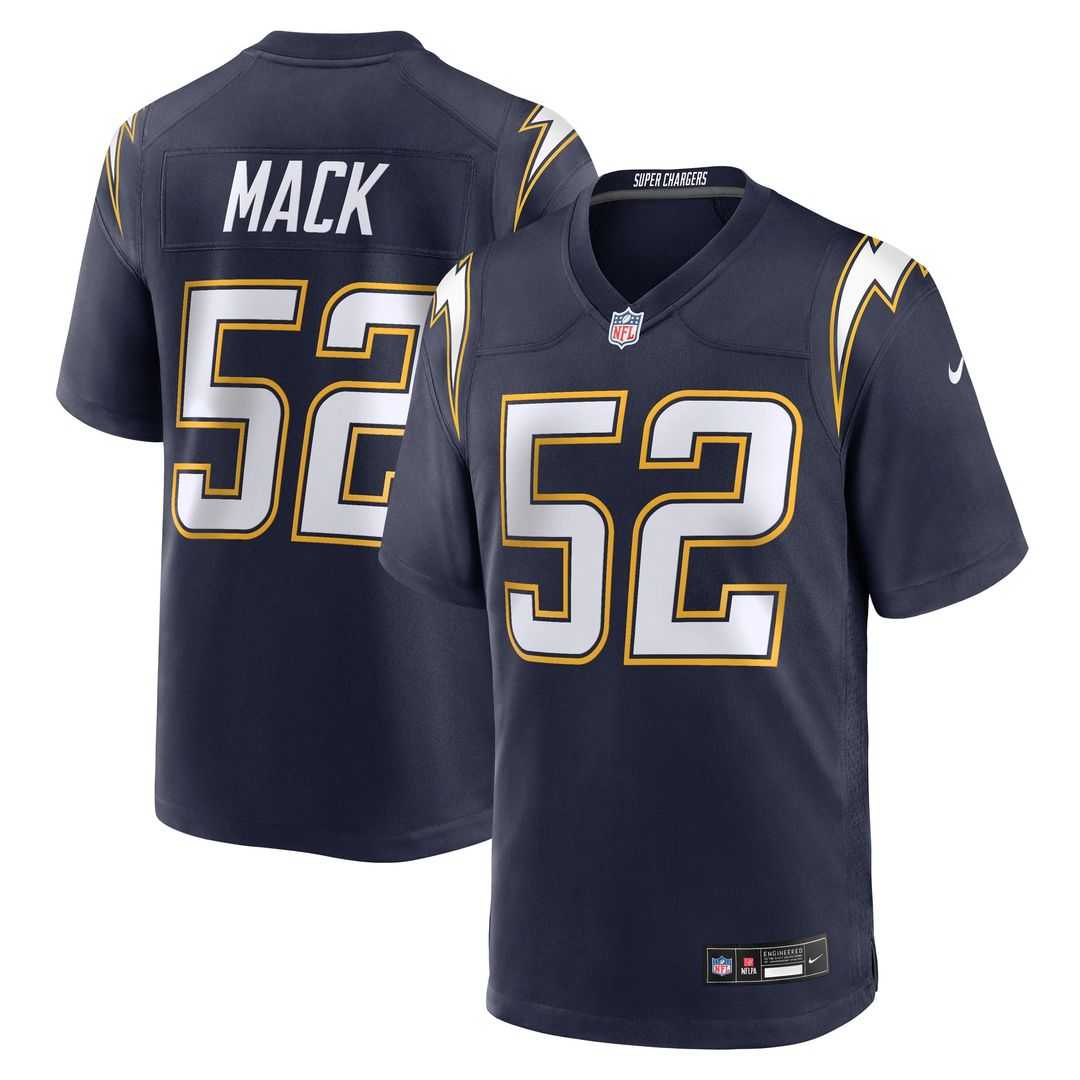Khalil Mack Los Angeles Chargers Navy Alternate Super Chargers Game Player Jersey