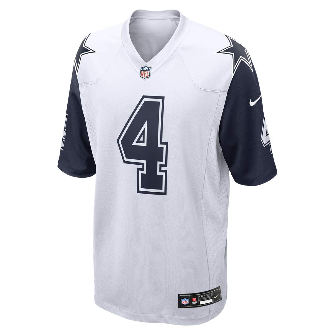 Dak Prescott Dallas Cowboys White Alternate Game Team Jersey