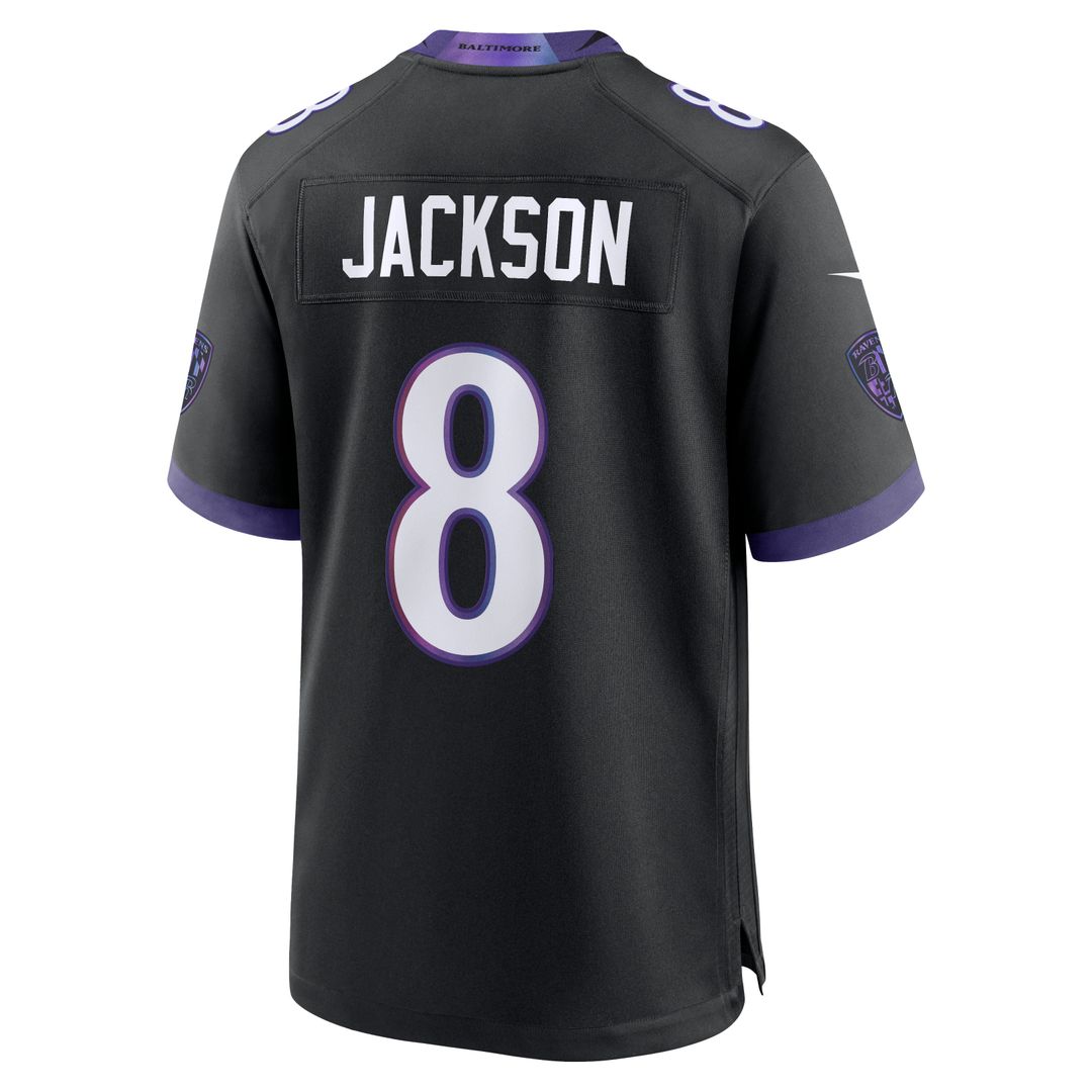 Lamar Jackson Baltimore Ravens Black Alternate Game Jersey
