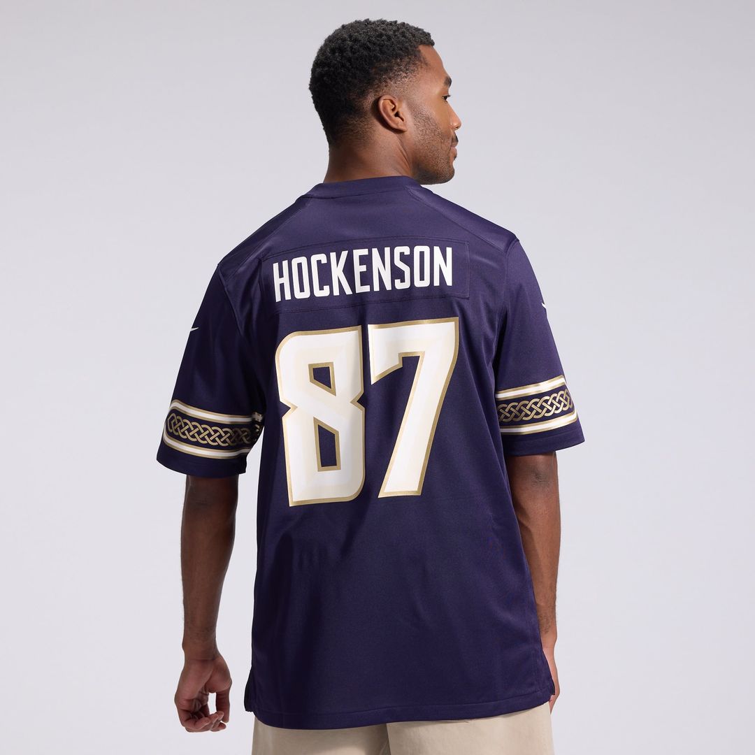 T.J. Hockenson Minnesota Vikings Purple 2026 Rivalries Collection Game Jersey