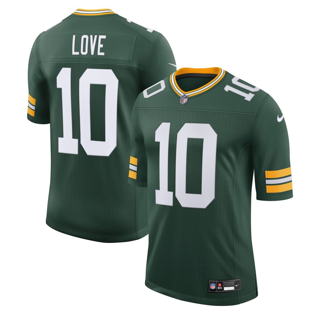 Jordan Love Green Bay Packers Green Team Vapor Untouchable Limited Jersey
