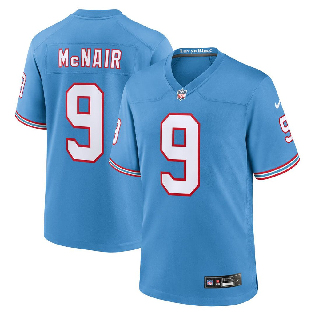 Steve McNair Tennessee Titans Light Blue Retired Player Alternate Game Jersey