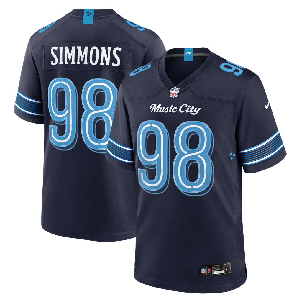 Jeffery Simmons Tennessee Titans Navy 2026 Rivalries Collection Game Jersey