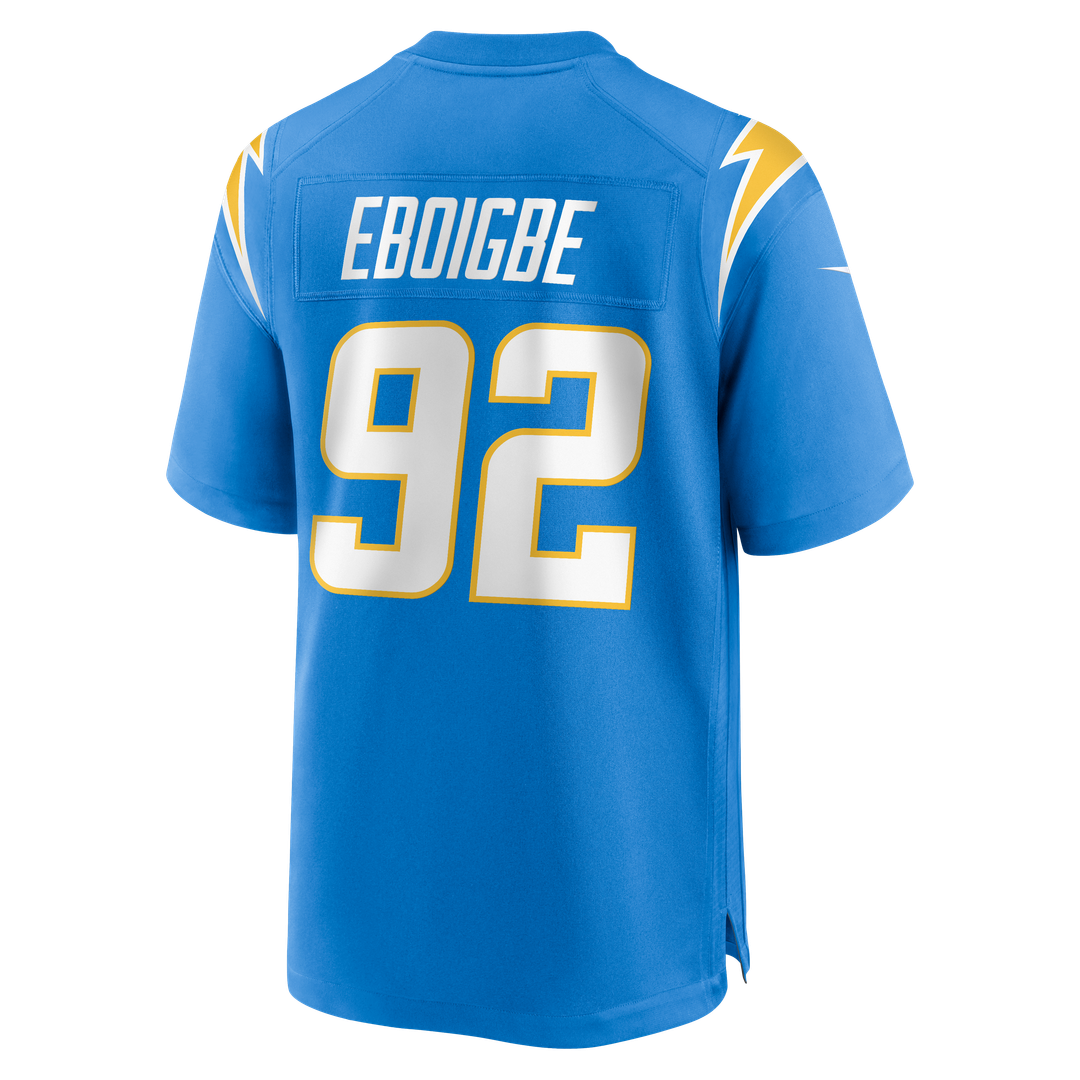 Justin Eboigbe Los Angeles Chargers Powder Blue Team Game Jersey