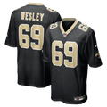 Barry Wesley New Orleans Saints Black Team Game Jersey