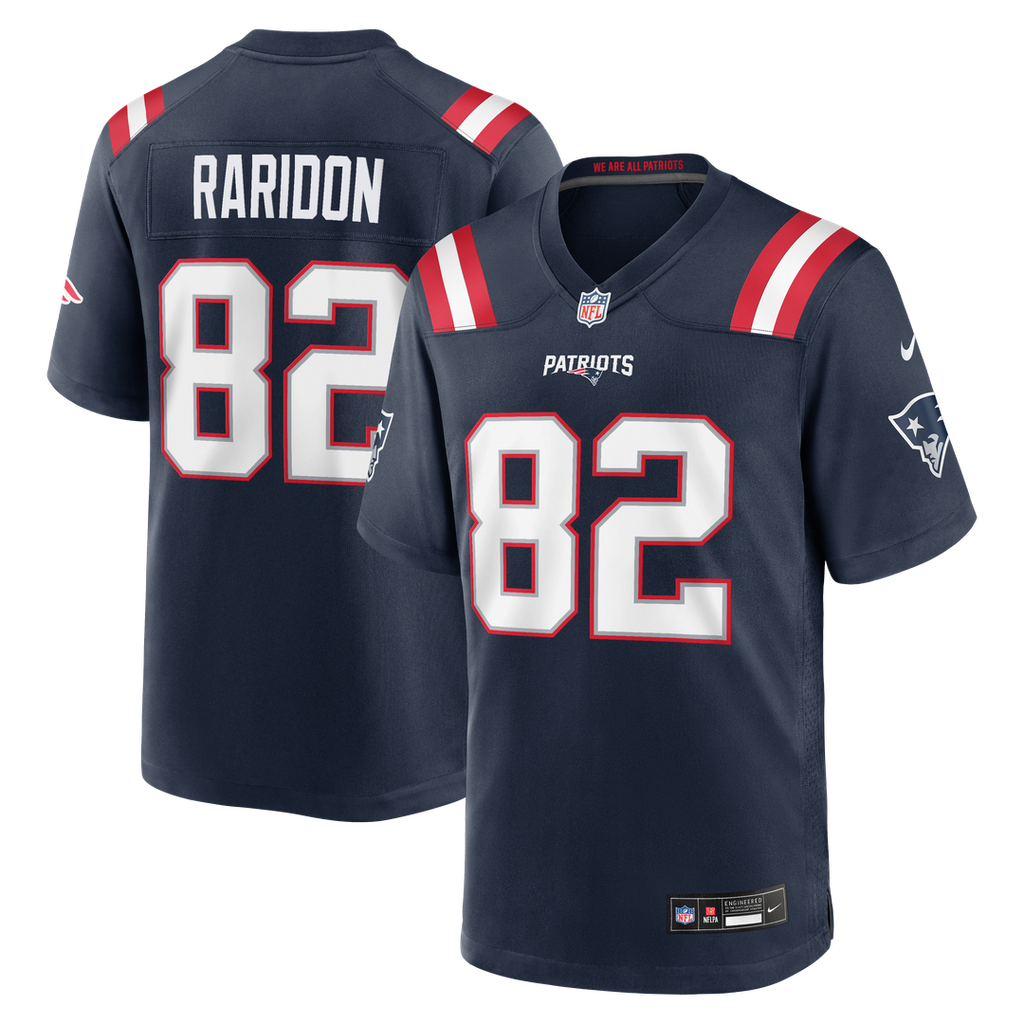 Eli Raridon New England Patriots Navy Team Game Jersey