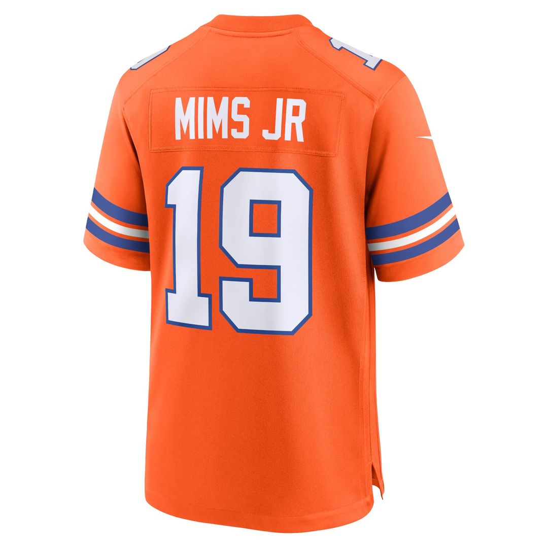Marvin Mims Jr Denver Broncos Orange Mile High Collection 1977 Throwback Player Game Jersey