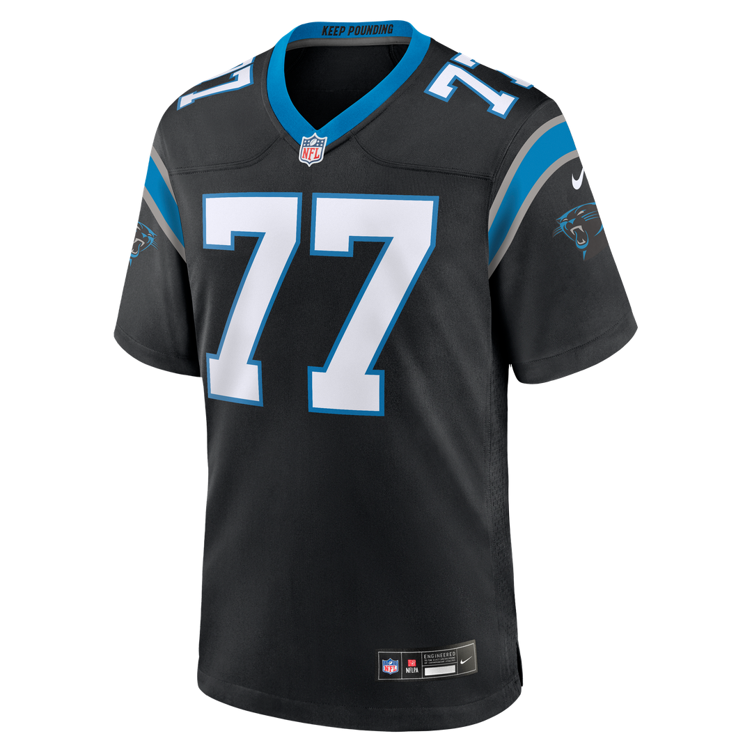Luke Fortner Carolina Panthers Black Team Game Jersey