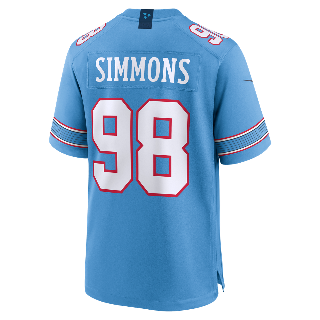 Jeffery Simmons Tennessee Titans Light Blue Game Jersey