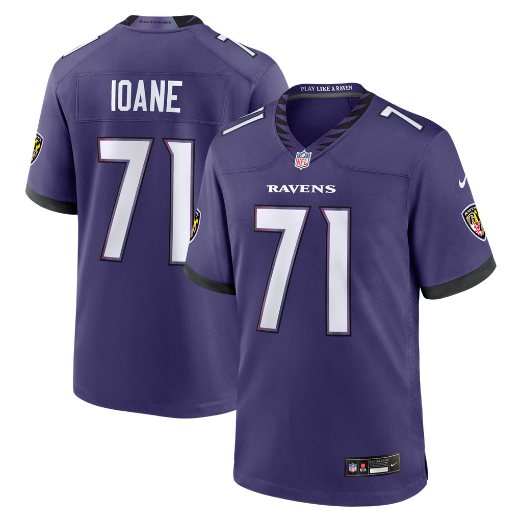 Olaivavega Ioane Baltimore Ravens Purple Team Game Jersey