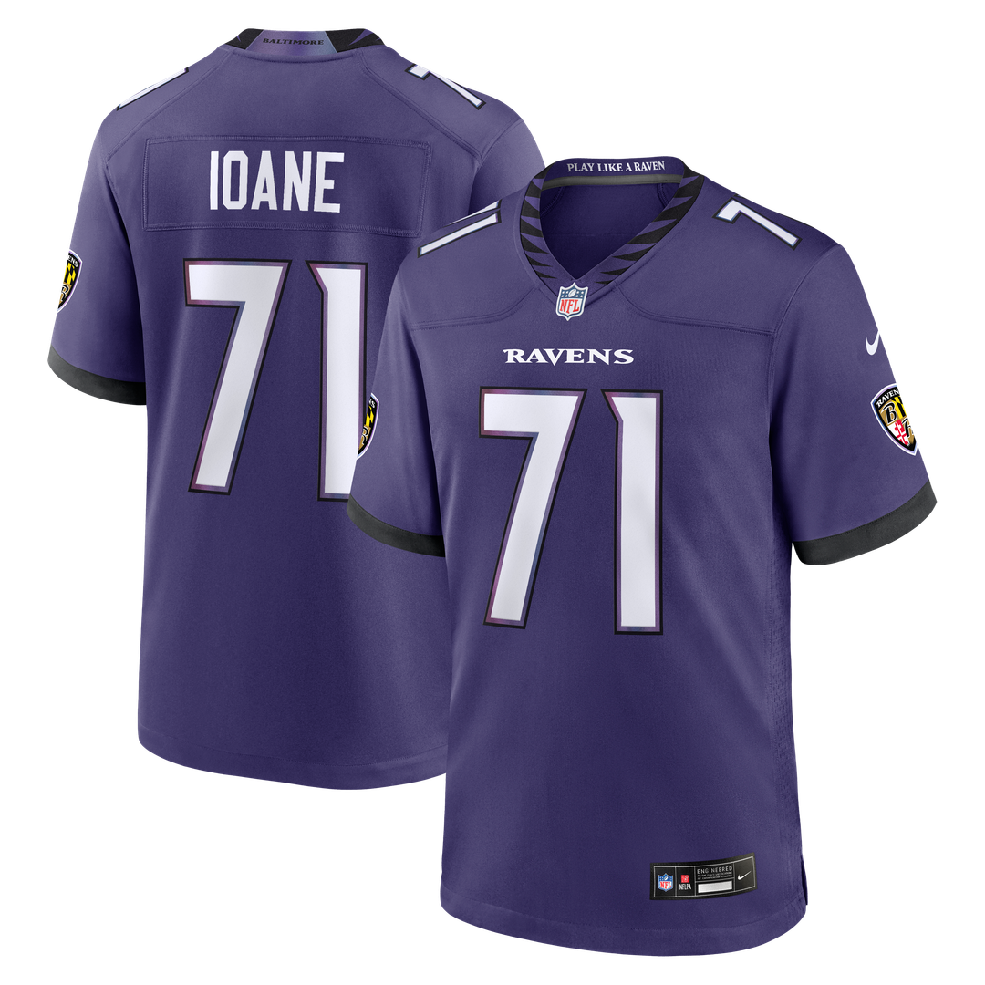 Olaivavega Ioane Baltimore Ravens Purple Team Game Jersey