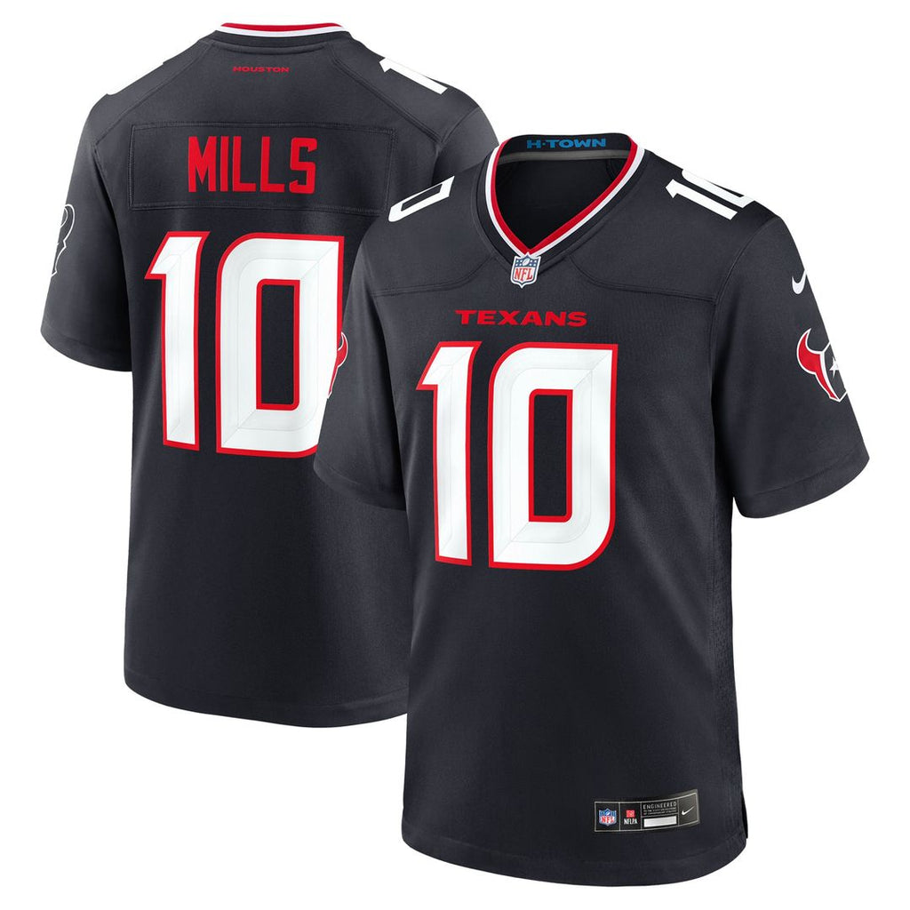 Davis Mills Houston Texans Navy Team Game Jersey