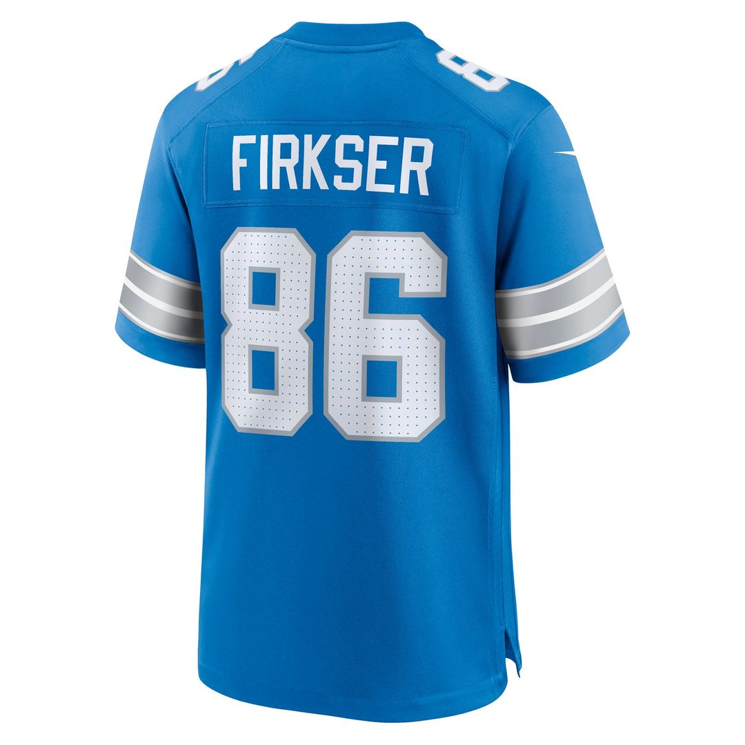 Anthony Firkser Detroit Lions Blue Team Game Jersey
