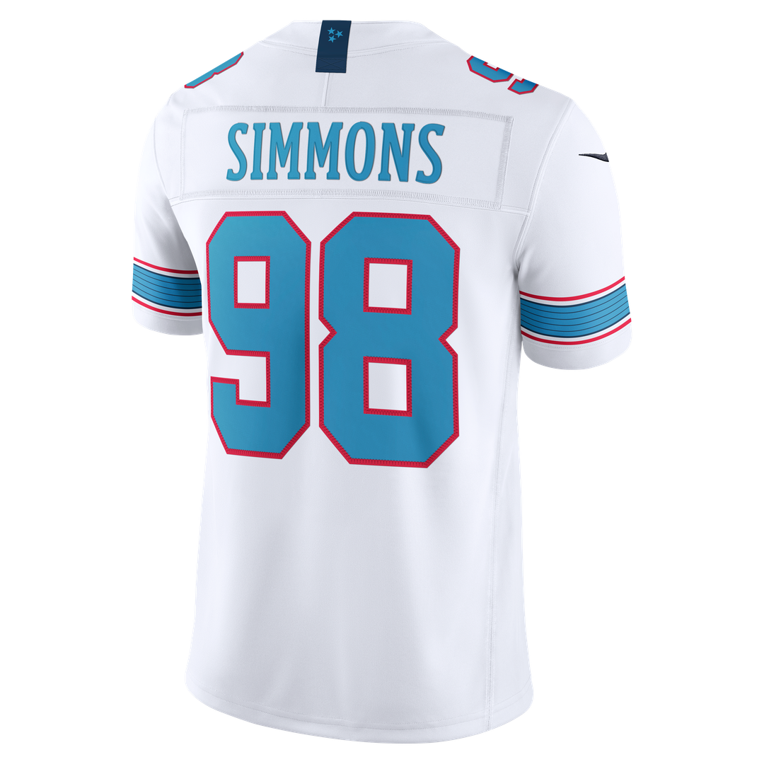 Jeffery Simmons Tennessee Titans White Vapor F.U.S.E. Stitched Limited Jersey