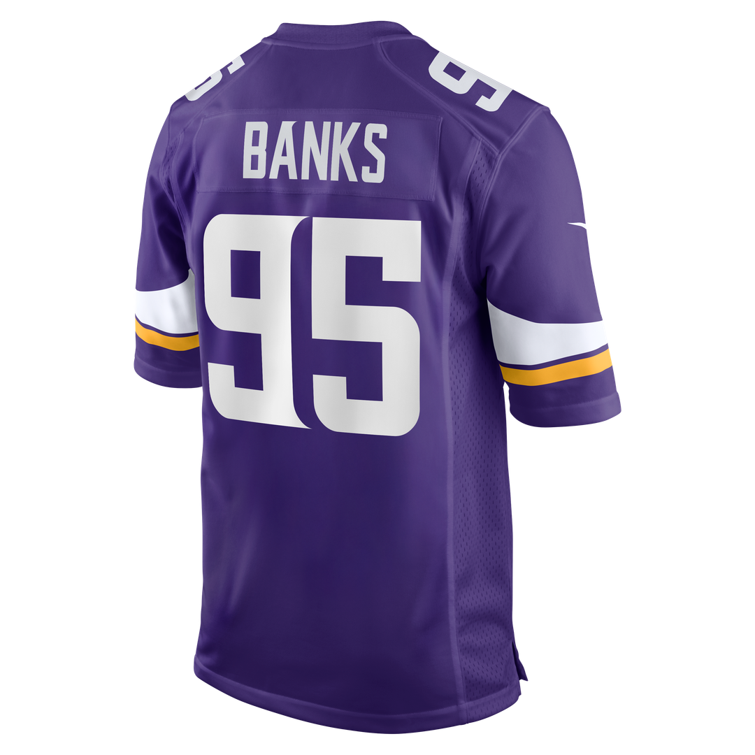 Caleb Banks Minnesota Vikings Purple Team Game Jersey