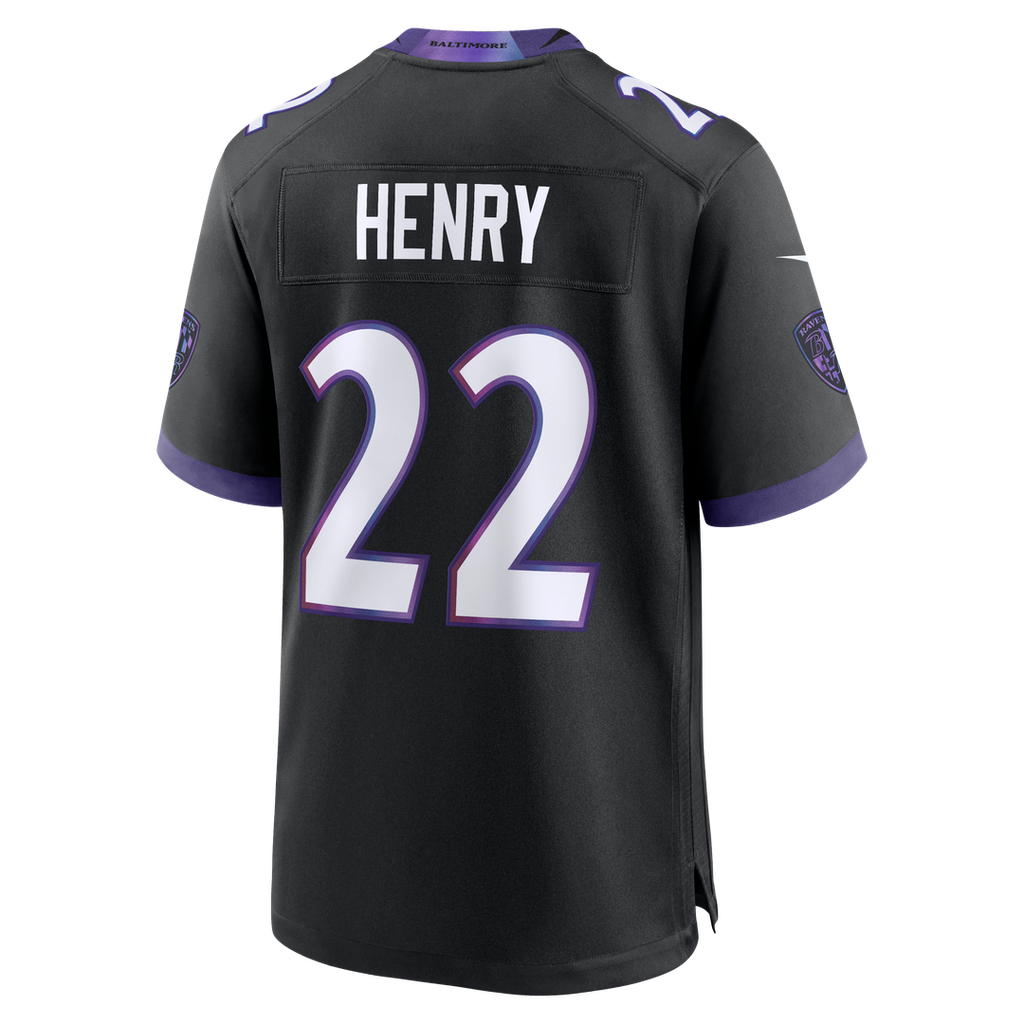 Derrick Henry Baltimore Ravens Black Alternate Game Jersey