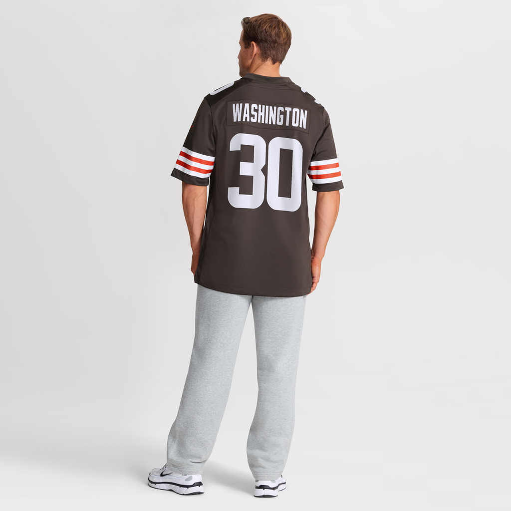 Zion Washington Cleveland Browns Brown Team Game Jersey