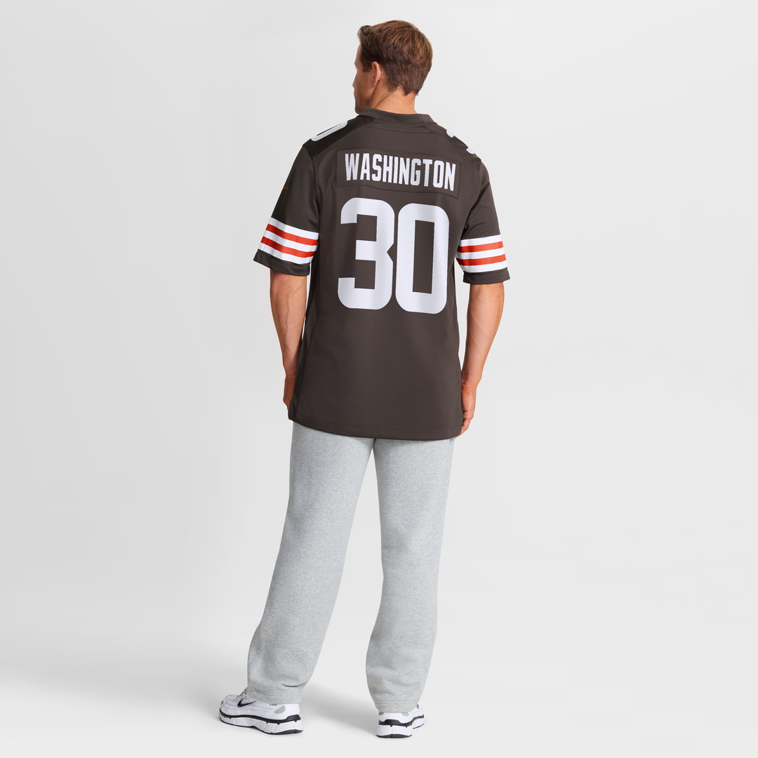 Zion Washington Cleveland Browns Brown Team Game Jersey