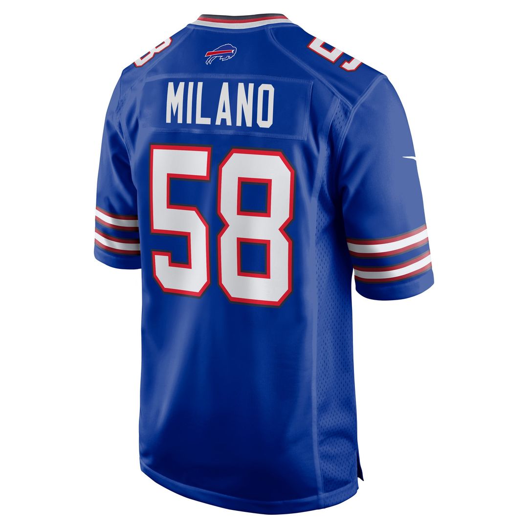 Matt Milano Buffalo Bills Red Alternate Game Jersey
